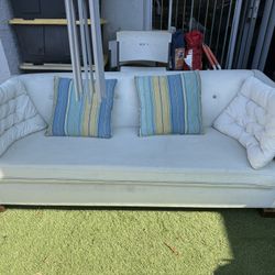 Off White Leather Couch