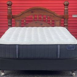 Queen Size Bed with Mattress Set