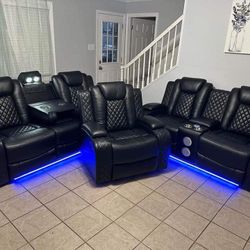 Recliner Black 3pc 