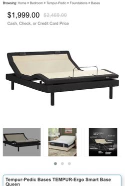 Tempurpedic Ergo Bed Smart Base - Full