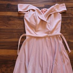 Beautiful Blush Shimmer Gown Dress