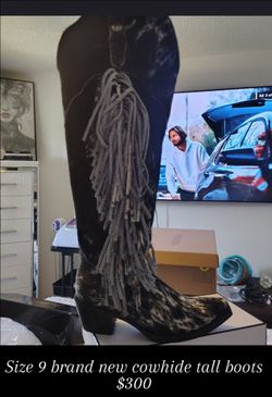 Brand new cowhide boots