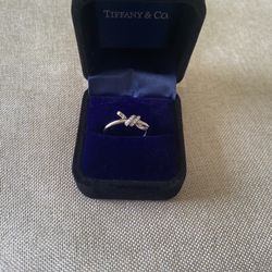 Tiffany&co Sterling silver diamond ring 