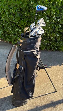 Left-Handed Riviera AX 101 golf set (TopFlite 460CC Drjver+3i-pw+putter+stand bag)