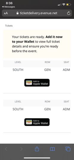 2 tickets to CCL March atlanta vs America