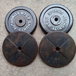 Used 25lb Standard 1inch Weight Plates 