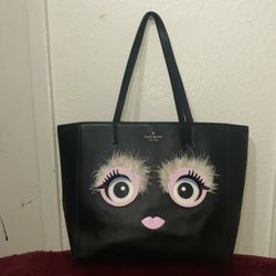 Kate Spade Monster Eyes Hallie Leather Tote in excellent condition. 

Jeepers, creepers: a set of monster peepers—complete with feathered fringe peers