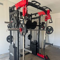 Smith Machine , Squat Rack , Bench Press , Leg Press , Pulley System Machine For Your Weights 