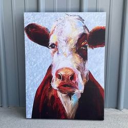Farmhouse Cow Canvas Print Wall Decor