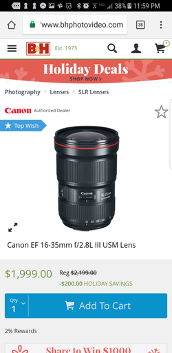 Canon EF 16-35mm f/2.8L III USM Lens