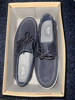 MOSSIMO NAVY BLUE CANVAS BOAT SHOES LOAFERS SIze 8