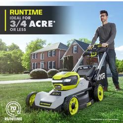RYOBI 40V HP Brushless 21 in. Cordless Battery Walk Behind Self-Propelled Lawn Mower with (2) 6.0 Ah Batteries and Charger