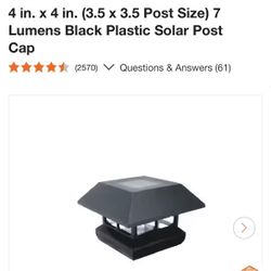 Solar Wood Fence Post Cap-4”x4”