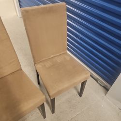 2 Real Suede BEIGE Chairs