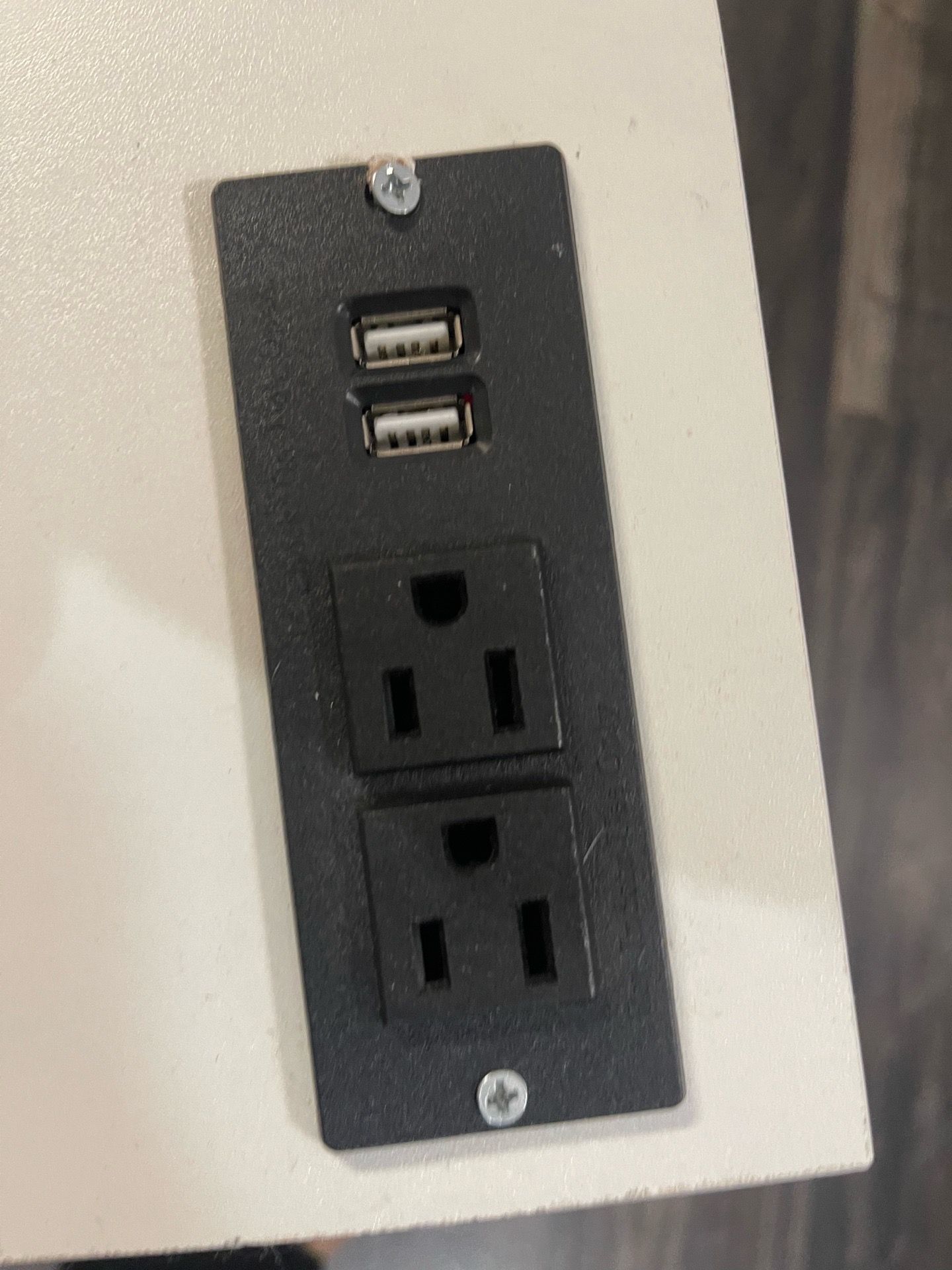 table with charger.