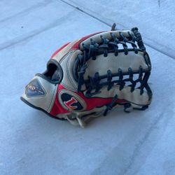 Louisville slugger, softball glove and DeMarini bag