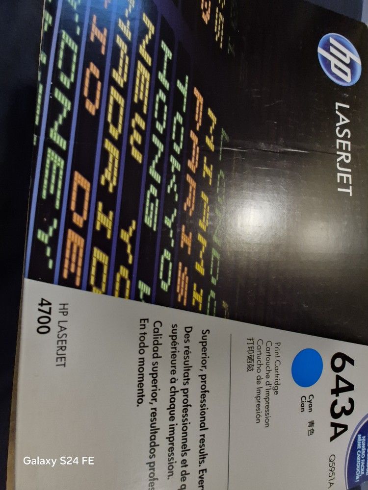 HP 643A Cyan Ink Toner
