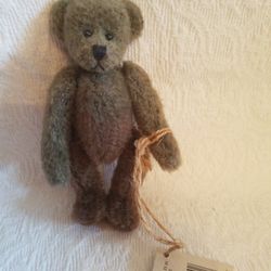 Grey And Brown Ganz Tag Along Teddy Bear