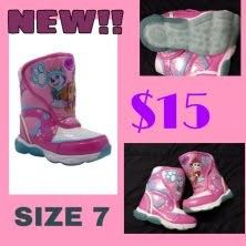 NEW Girls size 7 boots paw patrol