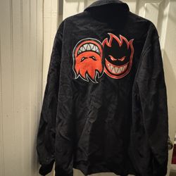 Spit Fire Black Corduroy Logo Jacket