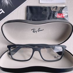 New Rayban Eyeglasses Matt Black Frame Glasses Flexible