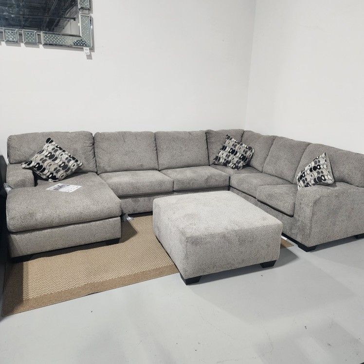 Brand New Raf Chaice Sectional Smoke