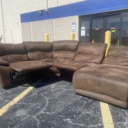 Comfortable Recliner Brown sectional Sofa Couch