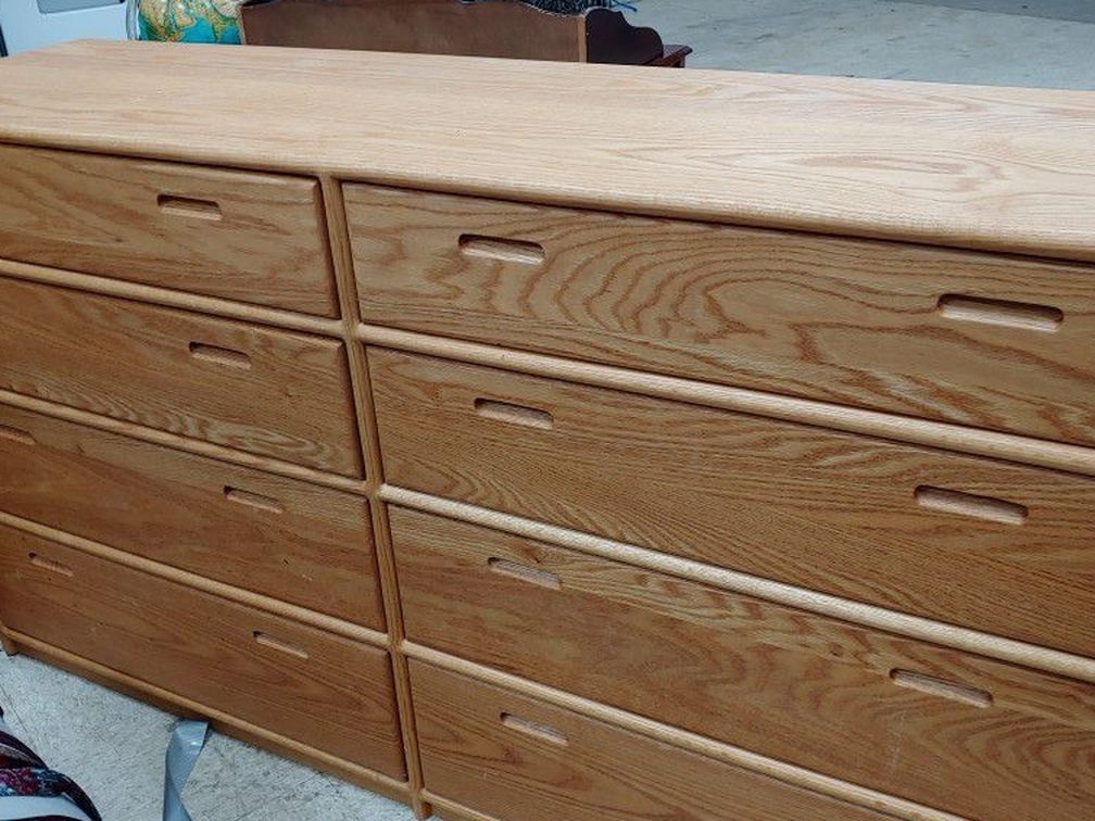 Real wood oak dresser