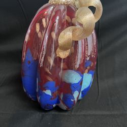 Mikasa Multi-Colored Glass Pumpkin