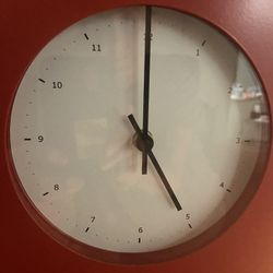 Red Wall Clock 