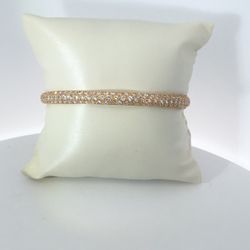 14K Rose Gold Lady’s Diamond Bracelet With A 2.4 Of Total Weight 