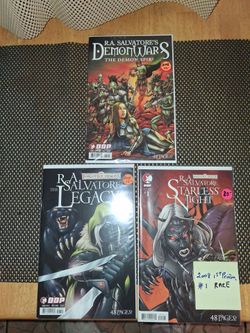 R.a. Salvatore comic books.. awesome condition! Prices are marked or will sell as a bundle for $40. All sales final.
