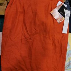 VINTAGE  Chaus Linen Rayon Skirt NWT