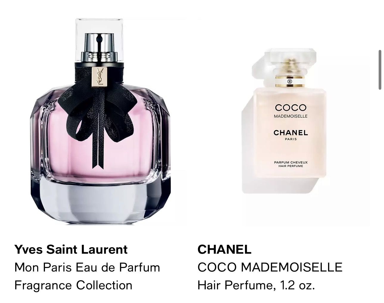 we Sell kinds of perfumes those are some examples.