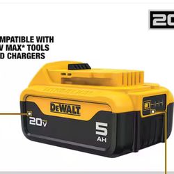 Dewalt 5.0ah Battery New And Original. Not In Packaging, Out Of Larger Combo Kit. 