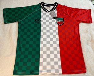 UMBRO Mexico Soccer Jersey Retro Checkered Style Men’s Sz Small NWT
