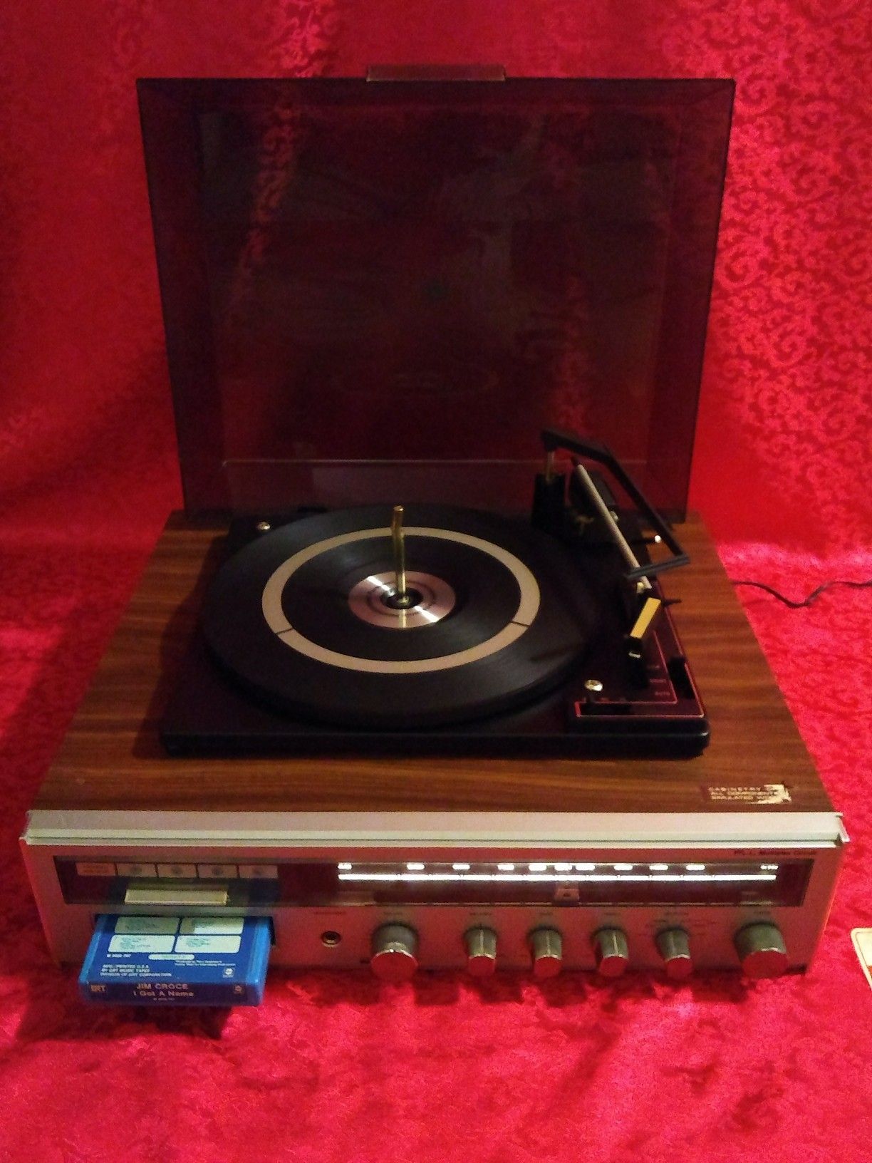 Vintage Panasonic SE-3160D 8-Track Phono Turntable AM/FM Receiver. Everything is working on this unit. Fully- Automatic~