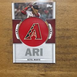 2023 TOPPS KETEL MARTE PATCH RELIC CARD