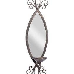 2 Metal Mirror Candle Sconce