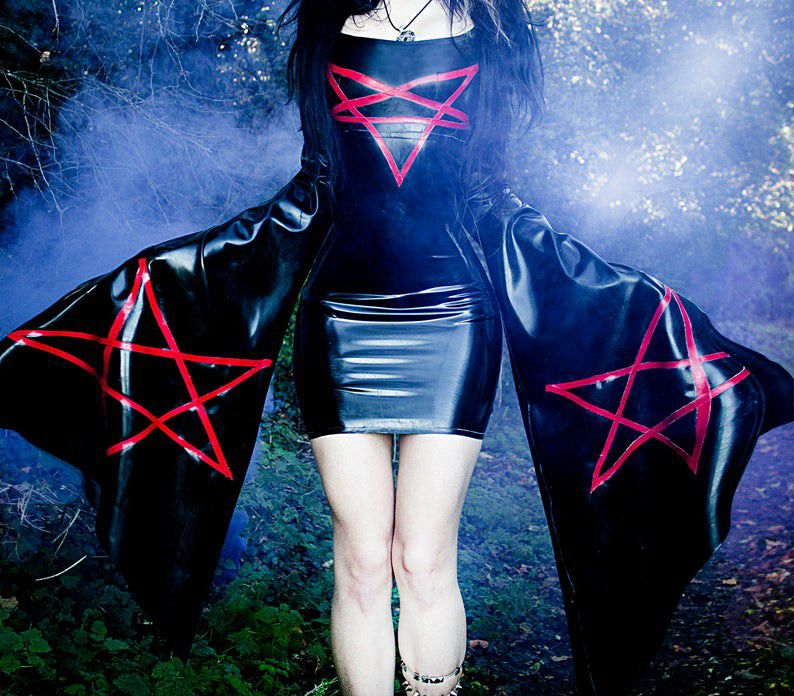 Ultra Sexy Latex Pentagram Dress