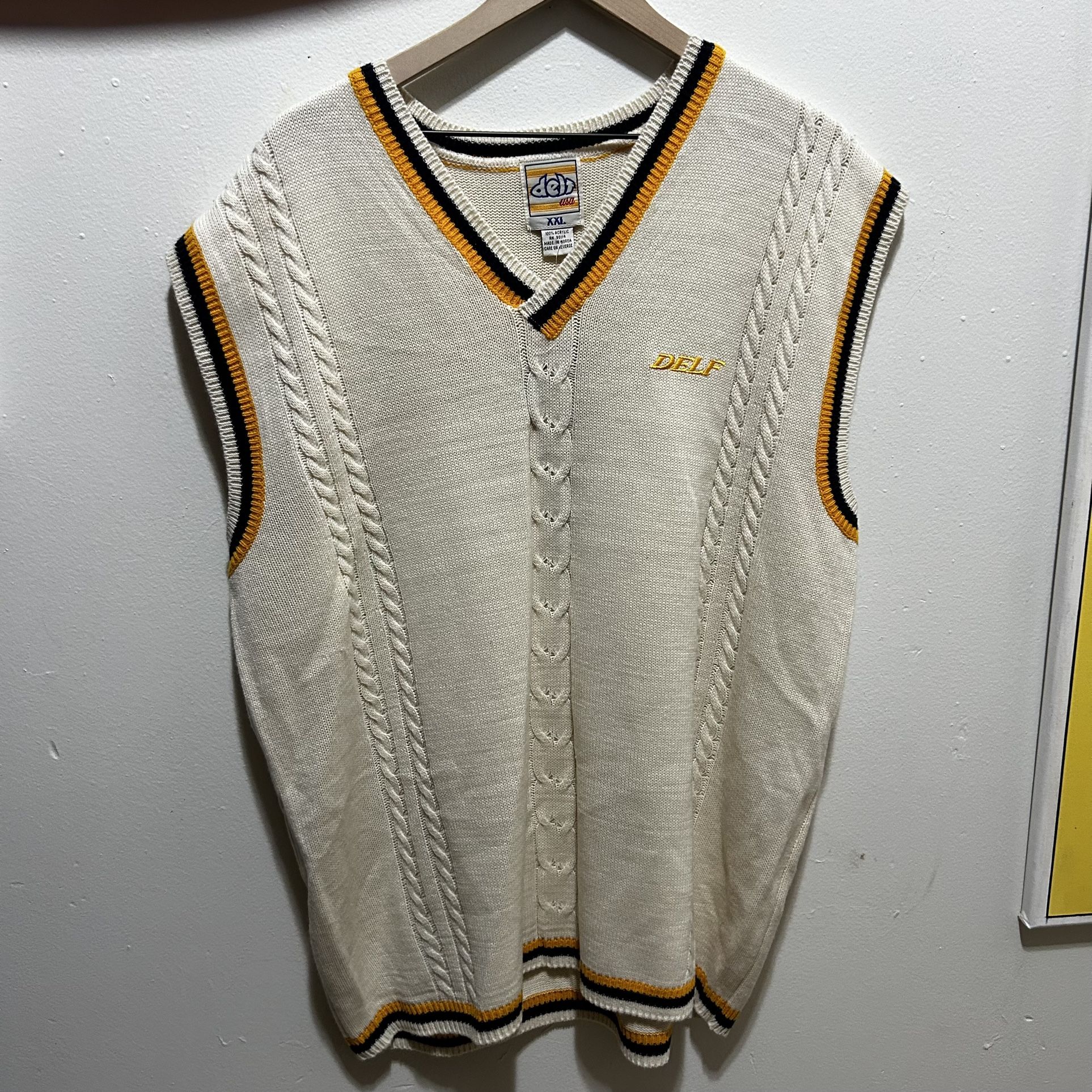 Vintage DS Delf Knit Vest Size XXL