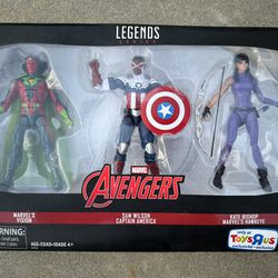 Marvel Legends Avengers 3 Pack Captain America Falcon, Vision And Kate Bishop