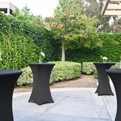 Cocktail Tablecloth 32 X 43 inches - black 10 piece