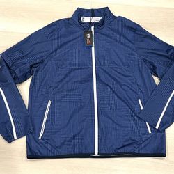 Ralph Lauren RLX Golf Windbreaker Blue Jacket Removable Sleeve Mens XL New $248