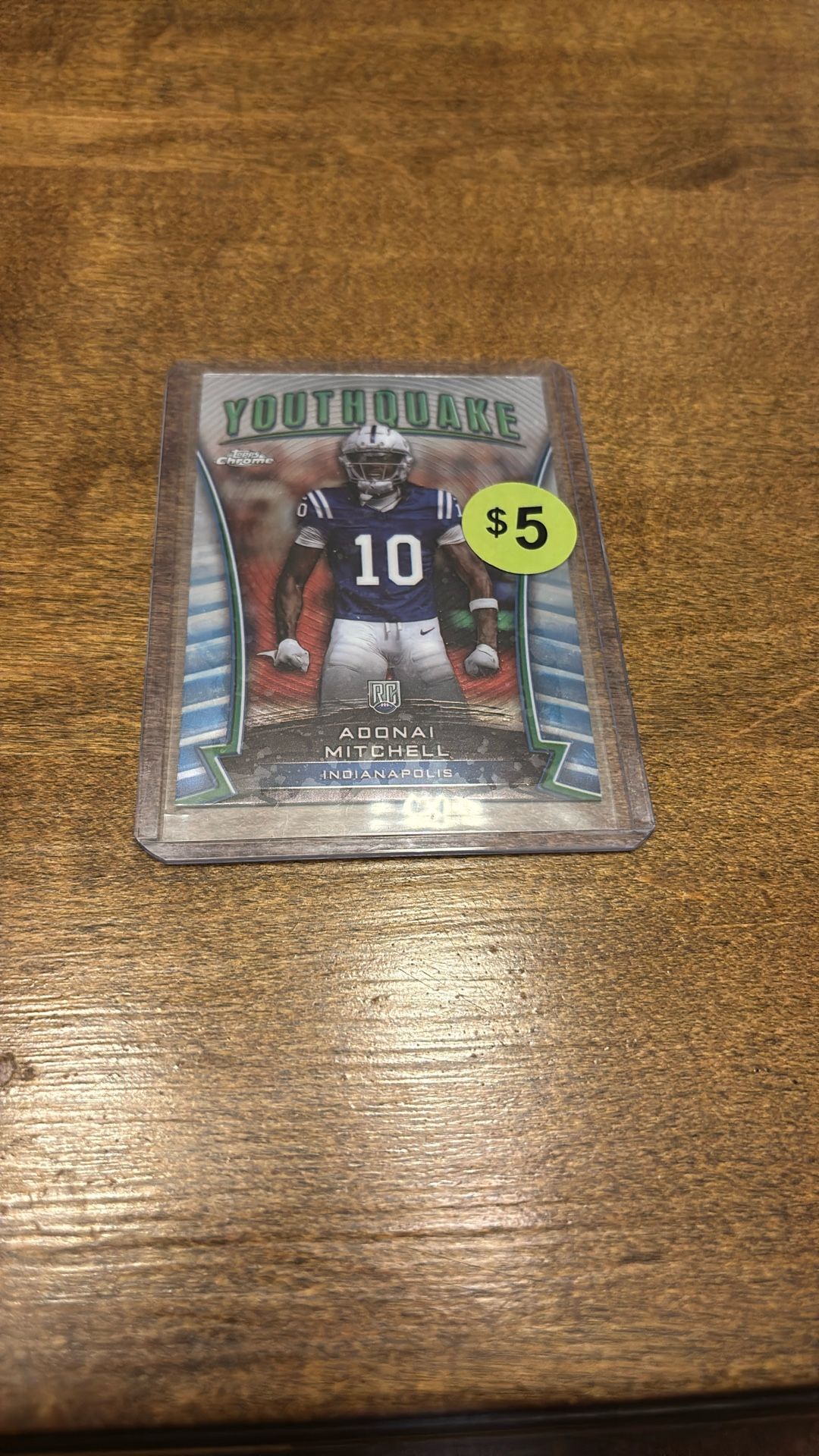Indianapolis Colts Adonai Mitchell Youthquake 2024 Topps Chrome