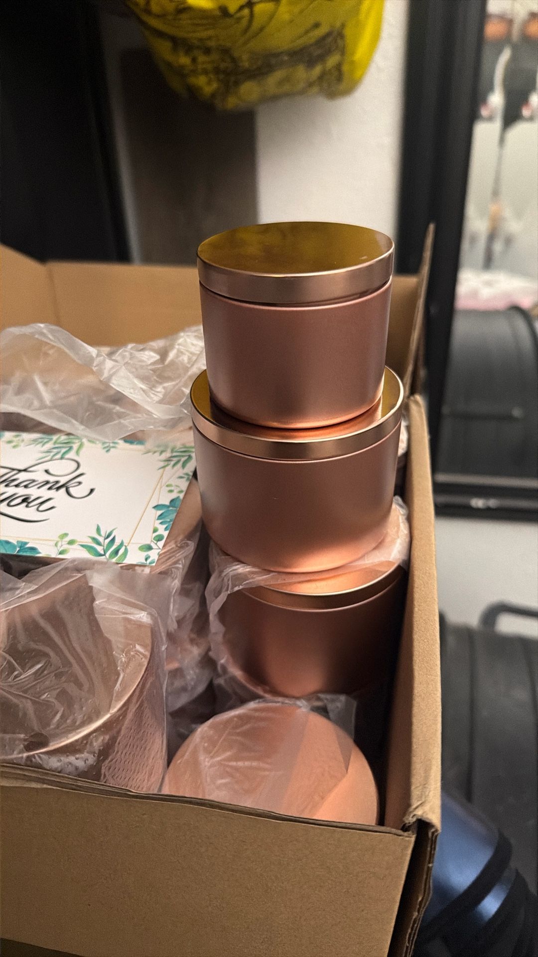 Candle Jars - Rose Gold (new - 48 Total$