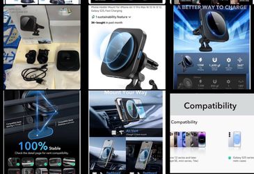 Magnetic Wireless Car Mount Phone Charger $10