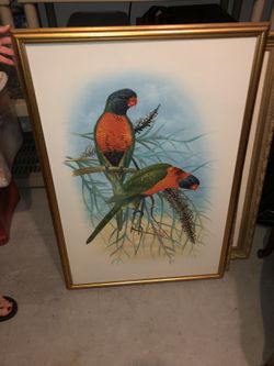 Framed painting