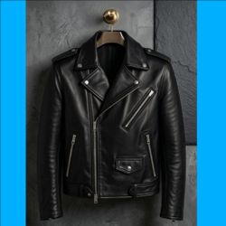 Leather Jacket For Men | Classic Black Leather Biker Jacket 📣