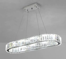 Chandelier Lamp-NEWLuxury Crystal Pendant Light Oval Crystal Chandelier Lamp for Home Decor Living Room Chandelier,Celling Hanging Light